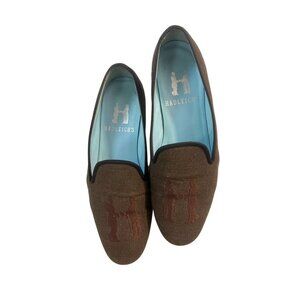Hadleigh’s Women’s Audrey Slipper Loafers Logo Brown Size 36 US 5.5 6